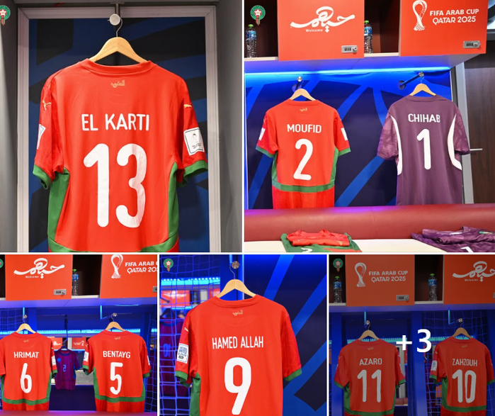 Vestiaire des Lions A' avant Maroc-Comores Vestiaire des Lions A' avant Maroc-Comores