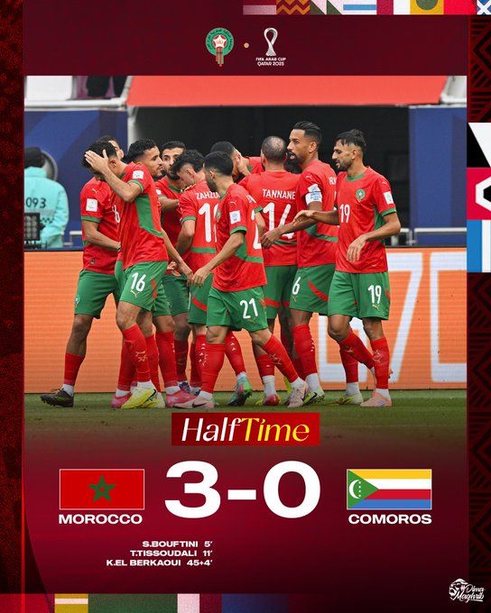 Coupe Arabe FIFA / Maroc-Comores : Les Lions vainqueurs malgré le retour en force des Comores