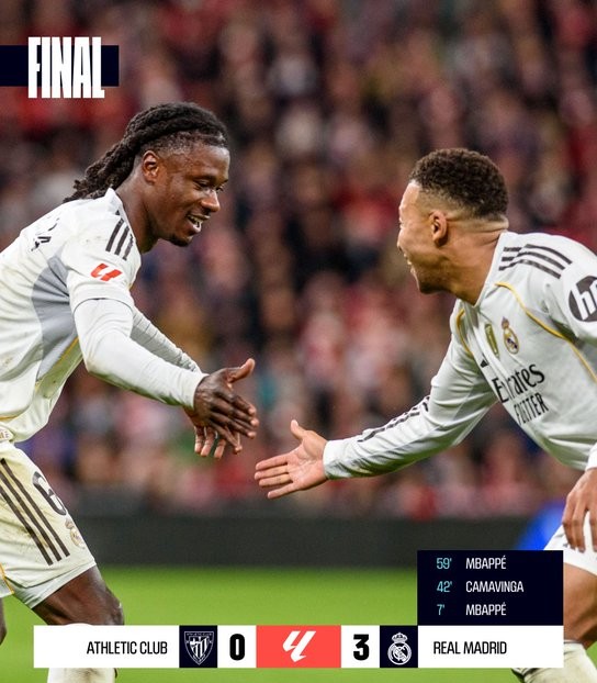 Liga : Le Real se relance brillamment contre Bilbao