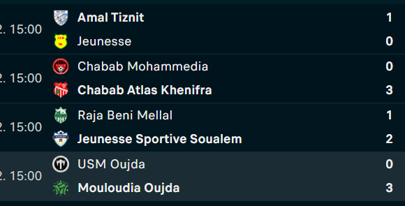 Botola D2 / J11 (acte 1) : Le RBM s’enfonce, le MCO déroule, le SCCM s’effondre