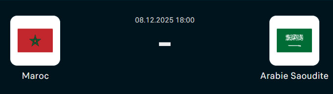 Foot : le choc Maroc vs Arabie saoudite au cœur du programme du jour