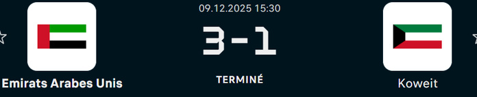 CA FIFA 25: Les Émirats en quart, le Koweït éliminé CA FIFA 25: Les Émirats en quart, le Koweït éliminé
