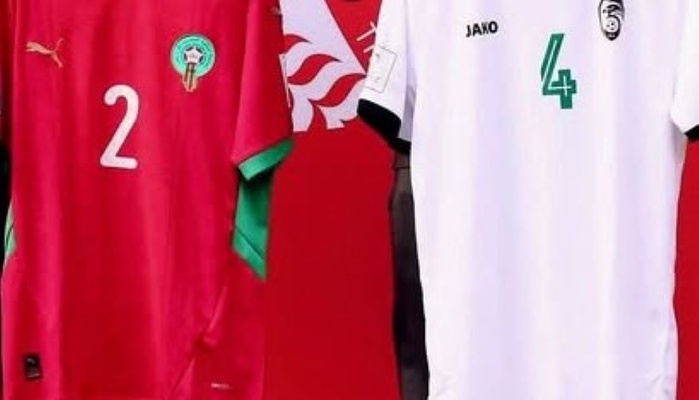 Les couleurs des deux équipes  cet après-midi