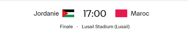 CA FIFA 2025 / Maroc–Jordanie , une finale à suspense en fin d'après-midi ( 17h00)