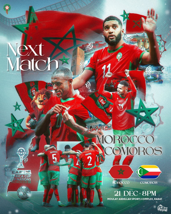 Ce soir Maroc vs Comores : l’heure de vérité pour des Lions sous pression et probablement sous la pluie ! Ce soir Maroc vs Comores : l’heure de vérité pour des Lions sous pression et probablement sous la pluie !