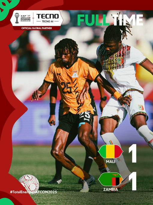 CAN 2025 / Groupe A : Le Mali piégé par la Zambie
