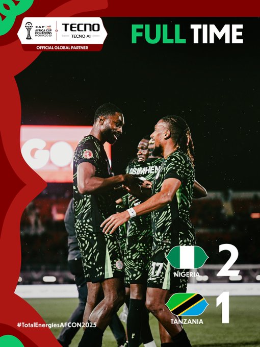CAN 2025 : Victoire du Nigeria face à la Tanzanie