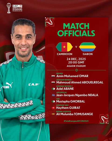 CAN 2025 / Arbitrage : ce mercredi, pas d’arbitre marocain, Hadqa désigné assesseur