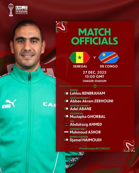 CAN 2025 : un  corps arbitral quasiment totalement marocain pour Ouganda-Tanzanie