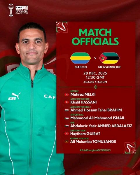 CAN Maroc 25: Les arbitres de ce dimanche 