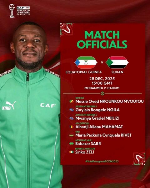 CAN Maroc 25: Les arbitres de ce dimanche 