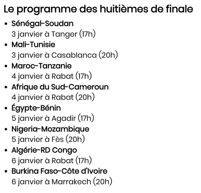 CAN 2025 :  La CAF fait son premier bilan et dévoile son tableau final