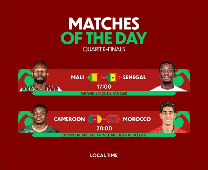 CAN 2025 / Sénégal-Mali, l’autre quart de finale de ce vendredi CAN 2025 / Sénégal-Mali, l’autre quart de finale de ce vendredi