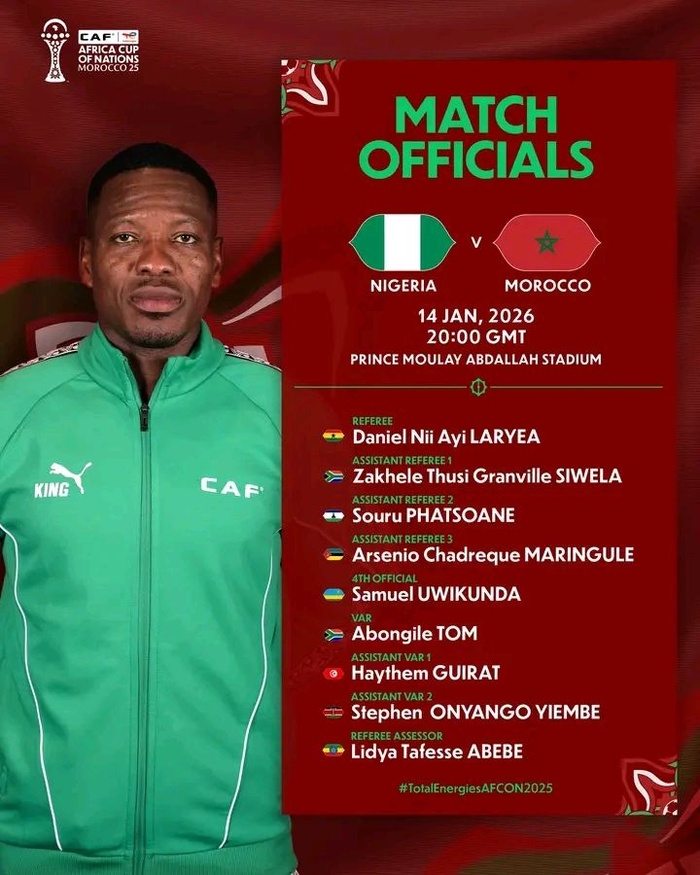 CAN 25 / Arbitrage (demi-finales) : Un Béninois et un Ghanéen au centre