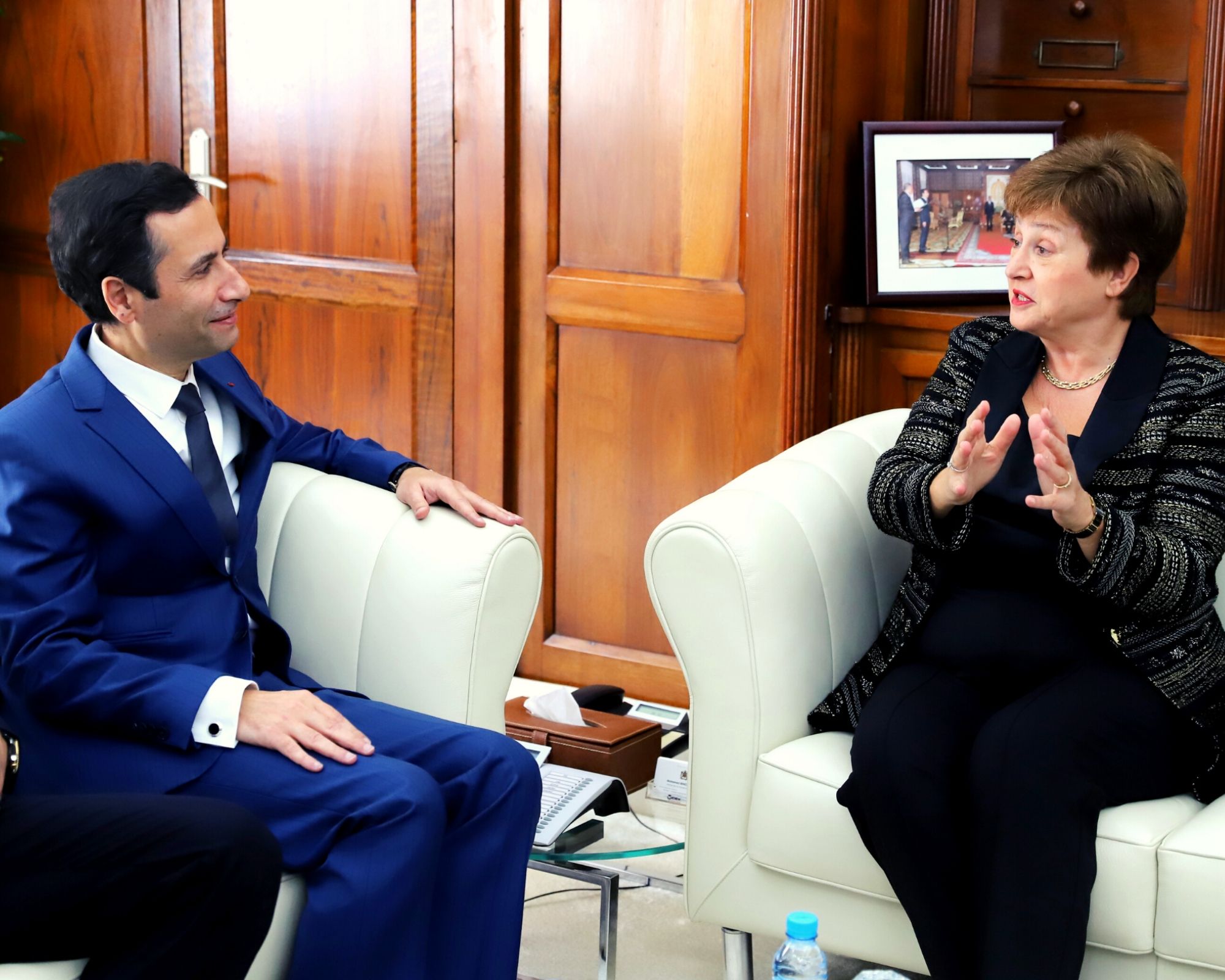 Rencontre entre Georgieva et Benchaâboun Rencontre entre Georgieva et Benchaâboun