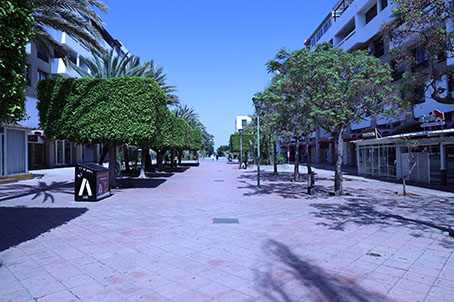Les rues de Rabat dépeuplées suite à la fermeture des espaces publics.