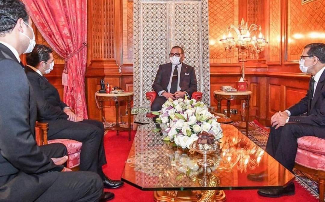Othman El Ferdaouss et Saïd Amzazi reçus au Palais Royal de Casablanca par SM Le Roi Mohammed VI, en présence du chef de gouvernement