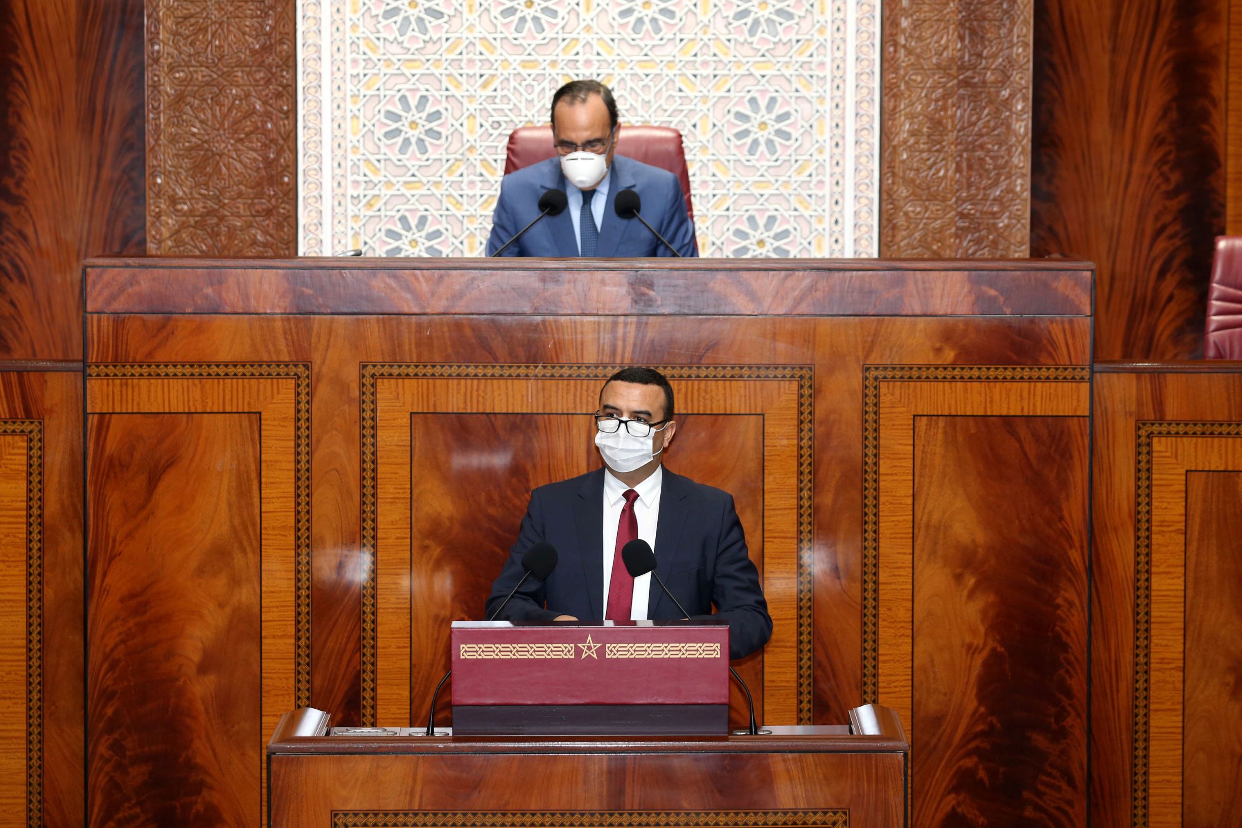 Mohamed Amekraz lors de la séance plénière consacrée à l'examen et au vote du projet de loi N°25.20 à la Chambre des représentants