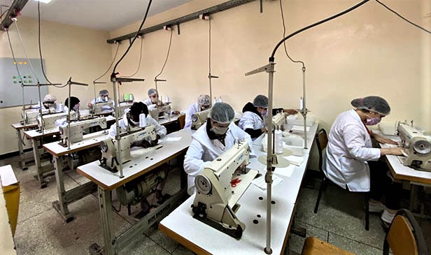 PNUD : Soutien financier pour la fabrication de masques dans des prisons marocaines