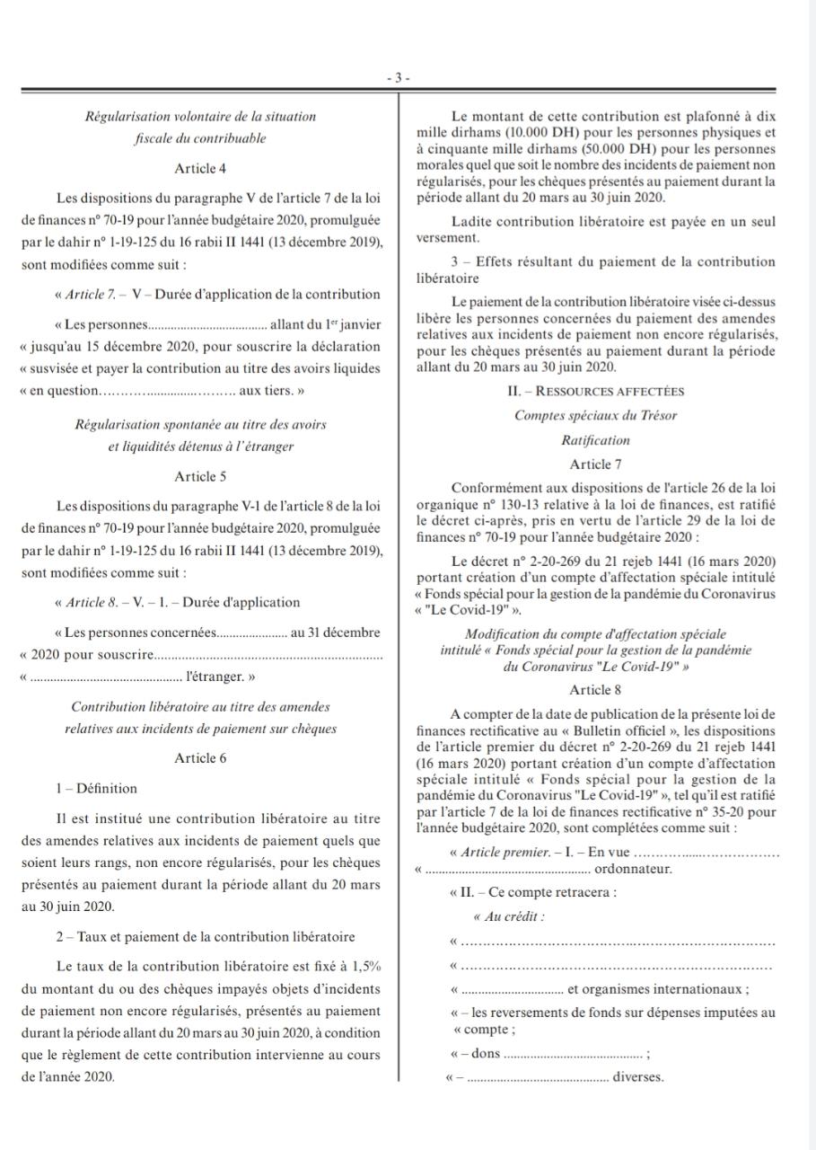 Voici les reports de délais proposés par la Loi de Finances rectificative Voici les reports de délais proposés par la Loi de Finances rectificative