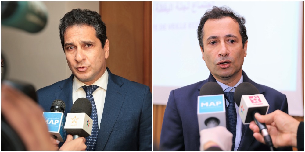 Ahmed Afilal El Alami Idrissi, président de l'UGEP et Mohamed Benchaâboun, ministre de l’Économie, des Finances.