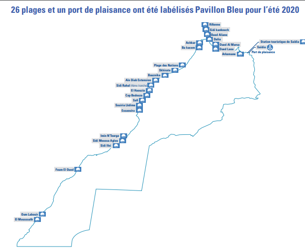 27 "Pavillons Bleus" pour la saison 2020 27 "Pavillons Bleus" pour la saison 2020