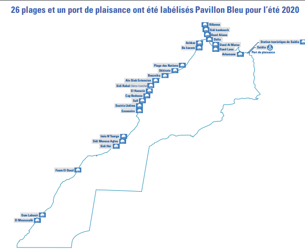 27 "Pavillons Bleus" pour la saison 2020