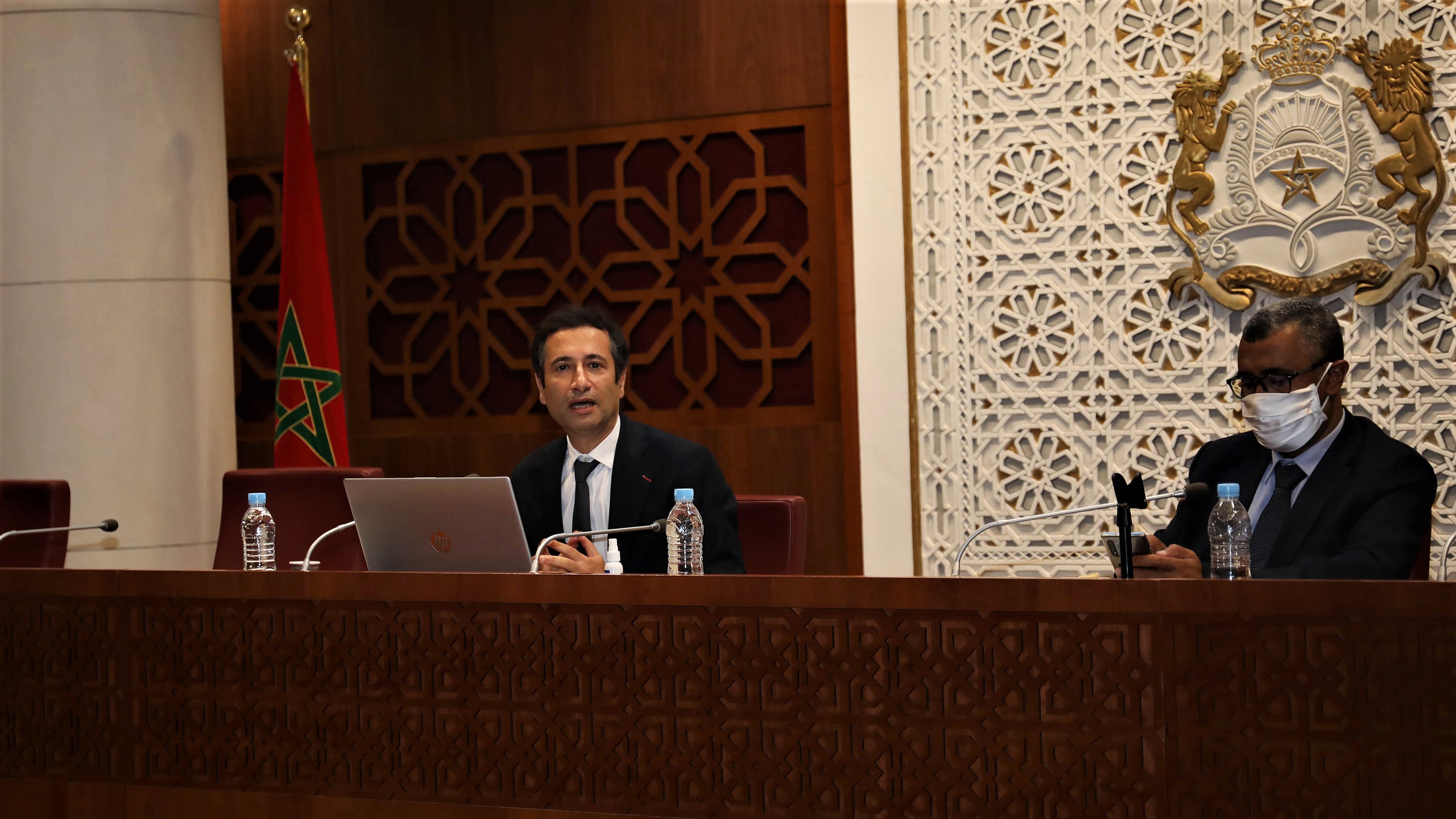 Mohamed Benchaâboun intervenant devant la commission des finances et du développement économique. (Ph. MAP)
