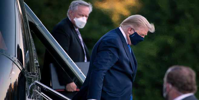 Etats-Unis : Contaminations en série dans l’entourage de Trump hospitalisé