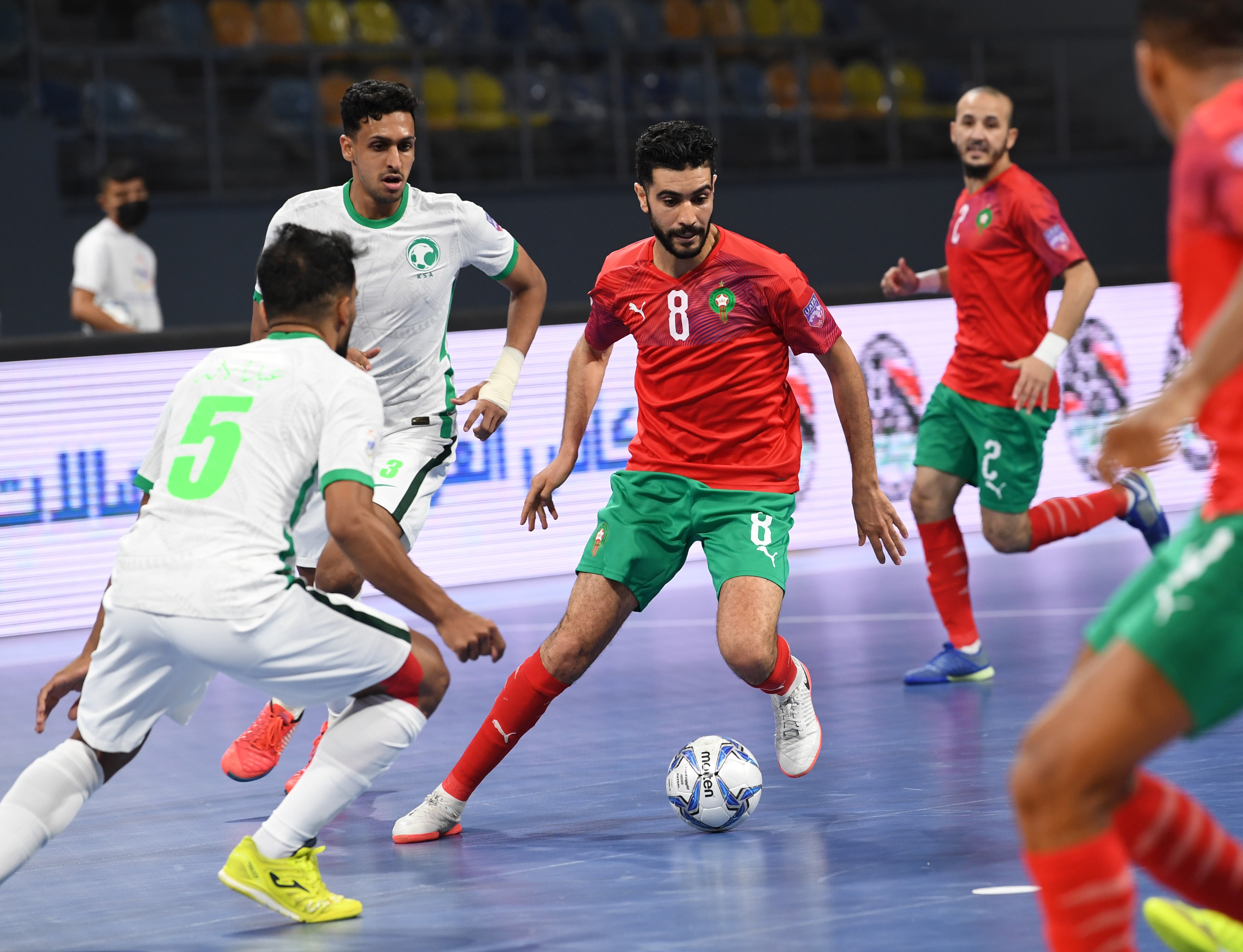 Futsal / Coupe Arabe -Egypte 2021- : Le Maroc écrase l'Arabie Saoudite (8-0) pour retrouver le Bahreïn en demi-finale
