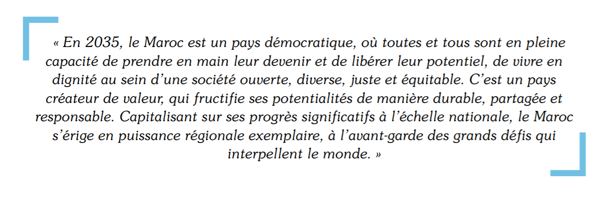 Voici le modèle de développement préconisé par la CSMD à l’horizon 2035 Voici le modèle de développement préconisé par la CSMD à l’horizon 2035