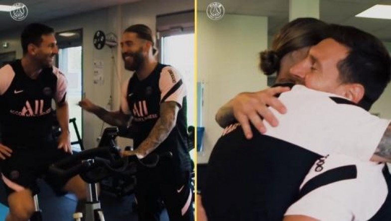Messi et Ramos, comme de bons vieux « copains » ! Messi et Ramos, comme de bons vieux « copains » !