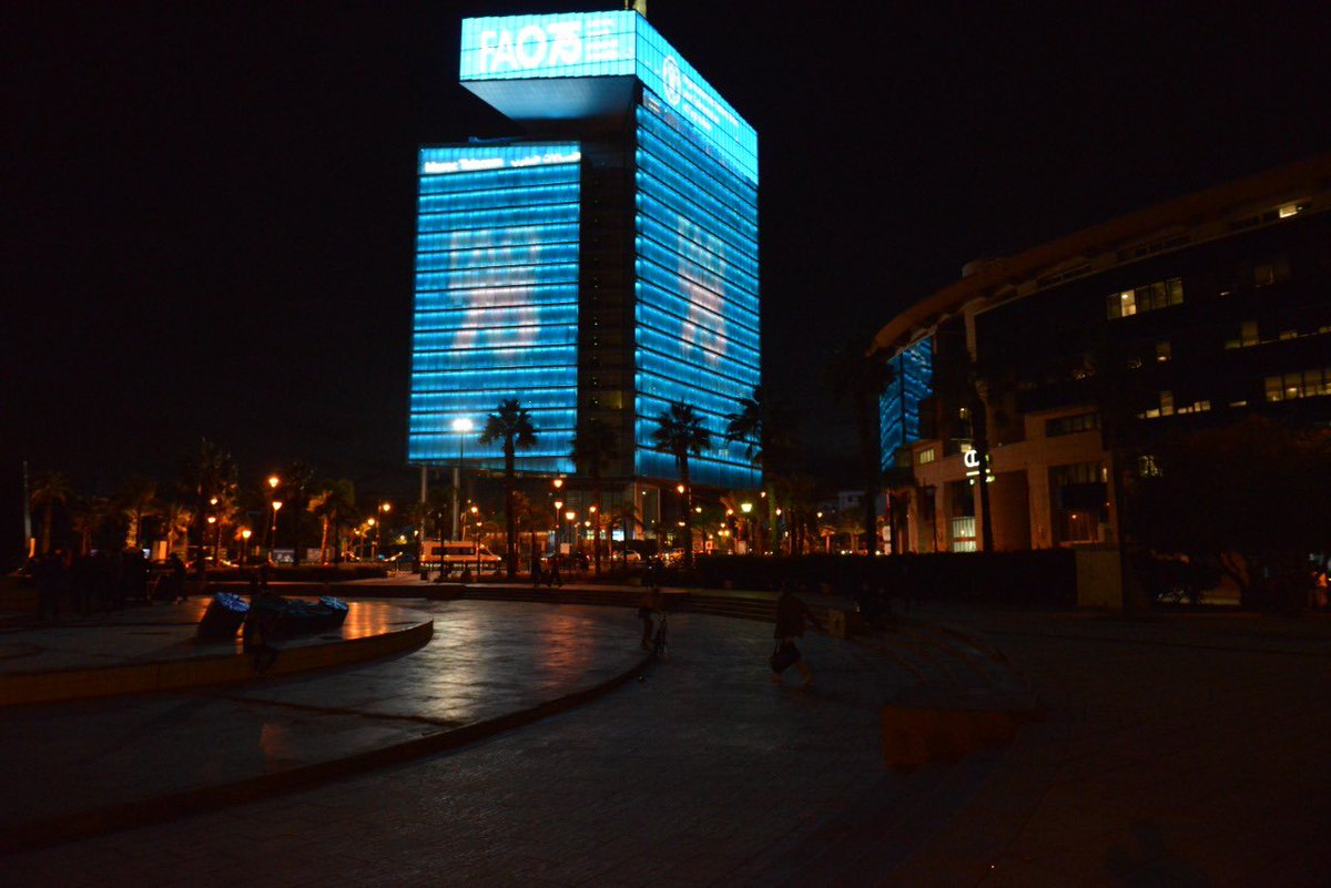 FAO : Rabat illuminée en bleu à l’occasion de la Journée mondiale de l'Alimentation 