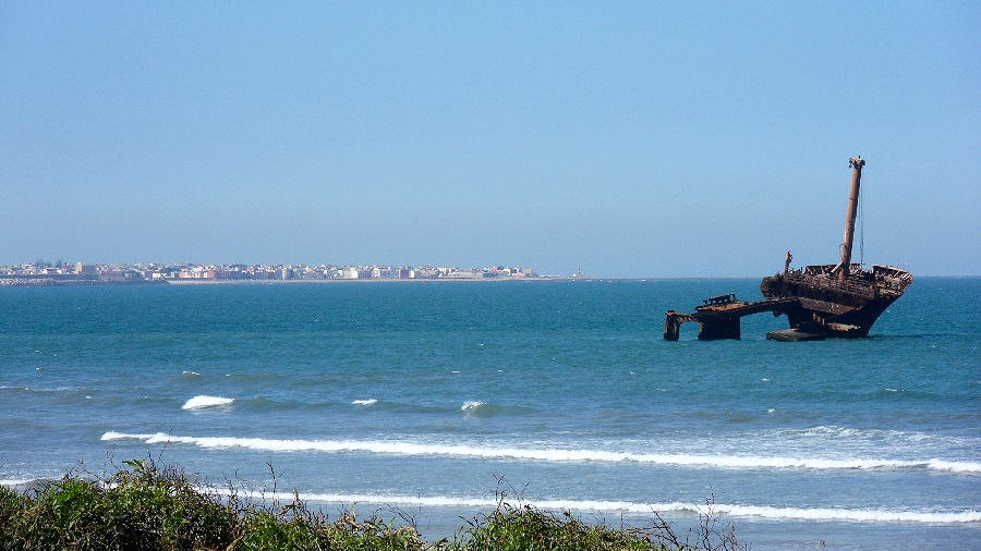 El Jadida : L’épave devenue « œuvre d’art »…