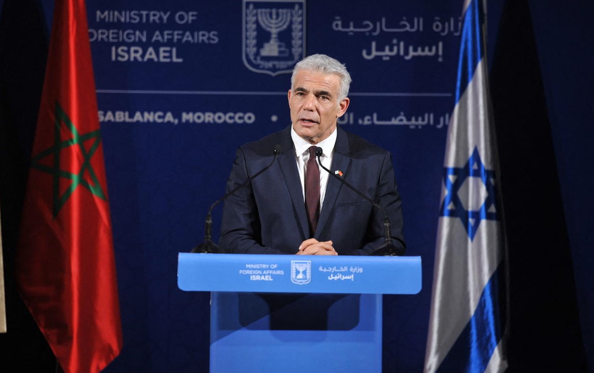 Yaïr Lapid, Ministre des Affaires étrangères de l'Etat d'Israël, lors de sa visite officielle au Maroc, le 11 août 2021 Yaïr Lapid, Ministre des Affaires étrangères de l'Etat d'Israël, lors de sa visite officielle au Maroc, le 11 août 2021