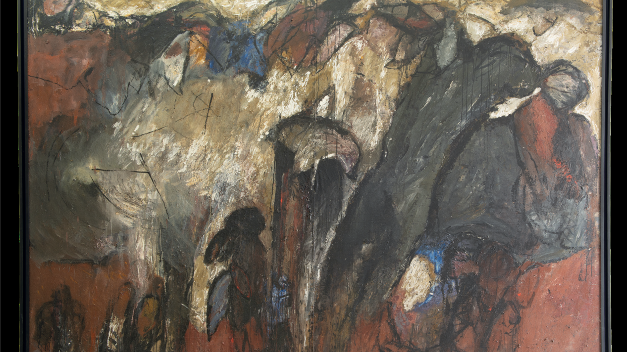 Sans titre, technique mixte sur toile, 224 x 276 cm, 1990.