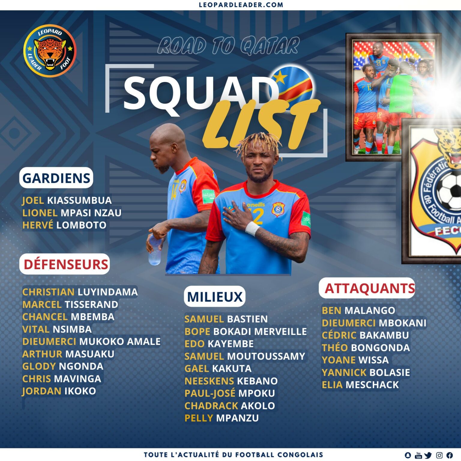 Barrages Maroc-RDC : Hector Cuper convoque 28 joueurs dont un espoir Belge très récemment qualifié