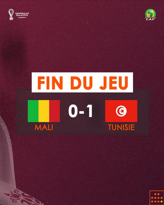 Barrages africains Mondial 2022 : Le Mali battu à domicile par la Tunisie (0-1)