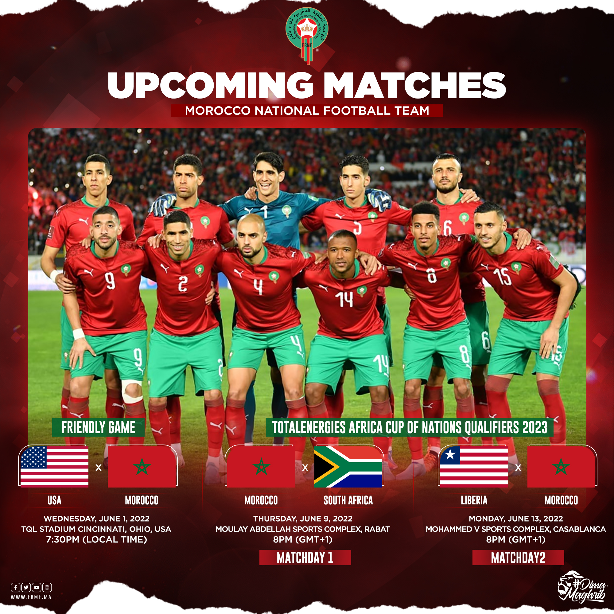 Equipe nationale : Le programme en  juin prochain