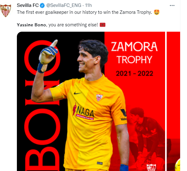 Liga : Yassine Bounou, le Zamora  du foot espagnol  2021-2022 !