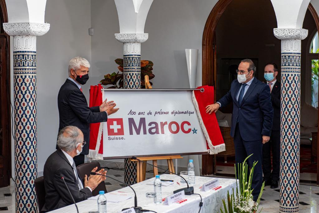 L'Ambassadeur suisse au Maroc, Guillaume Scheurer, lors du lancement de la célébration du centenaire de la présence diplomatique suisse au Royaume