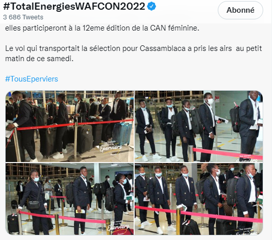CAN Féminine / Maroc 2022 :  Les Togolaises sont déjà parmi nous !