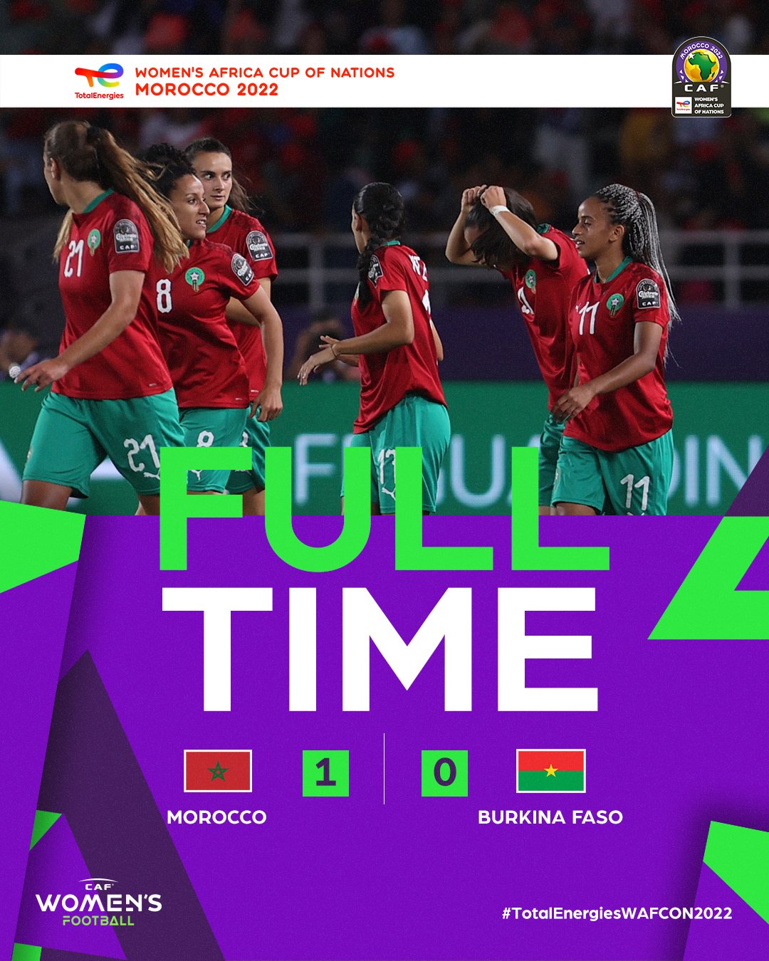 CAN Féminine 2022  /  Maroc-Burkina Faso (1-0) :  3 points très importants pour la suite ! Ghizlane Chebbak Meilleure  joueuse du match