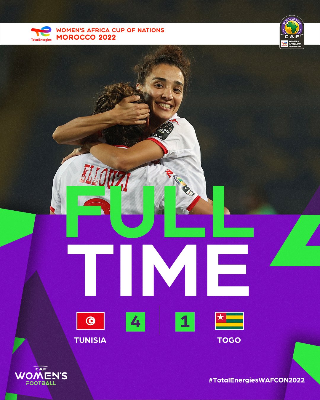 CAN Féminine  / Maroc 2022 : La Tunisie explosive devant le Togo (4-1)