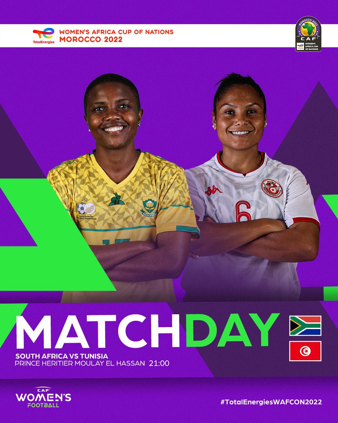 Quarts CAN féminine : Nigéria-Cameroun (18h00) et Afrique du Sud-Tunisie (21h00)