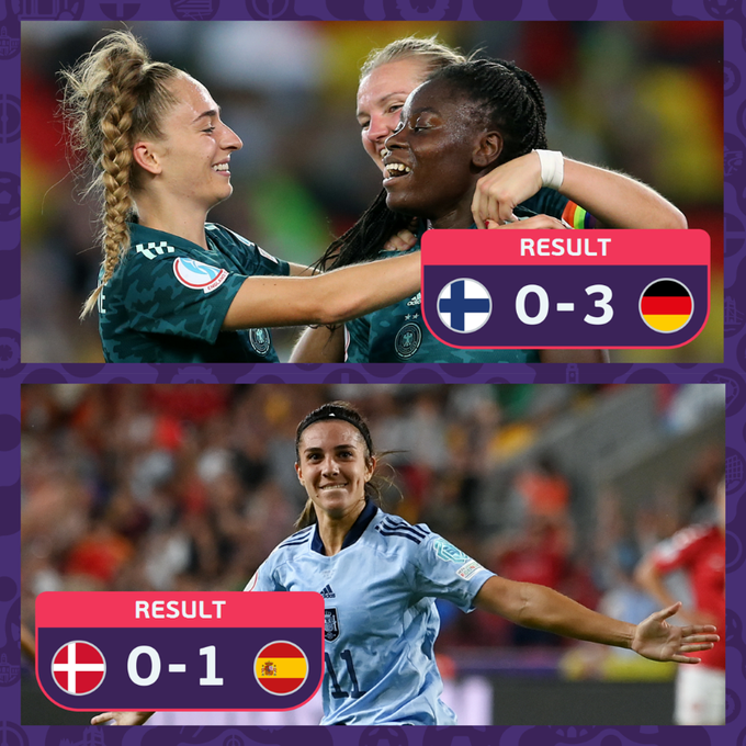 Euro féminin 2022 : L’Allemagne facilement, l'Espagne difficilement en quart !