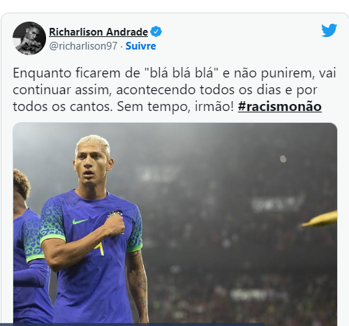 Racisme : Le Brésil en colère après son match face à la Tunisie