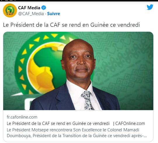 CAN 2025 : Motsepe débarque en Guinée ce vendredi CAN 2025 : Motsepe débarque en Guinée ce vendredi