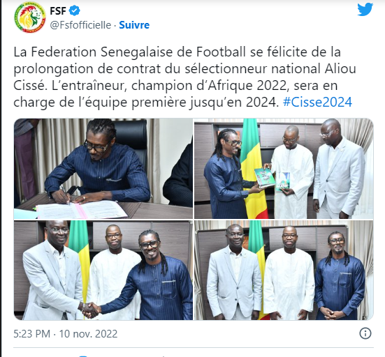 Coupe du monde /Sénégal : Le salaire d’Aliou Cissé augmenté sur instructions présidentielles