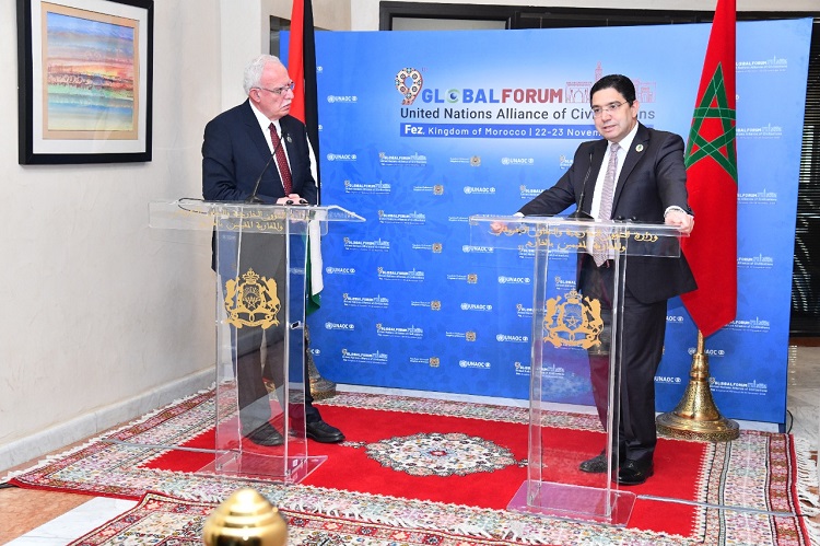 UNAOC : Bourita s'entretient avec le ministre palestinien des Affaires étrangères UNAOC : Bourita s'entretient avec le ministre palestinien des Affaires étrangères